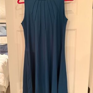 Chic Teal Sleeveless Mini Dress